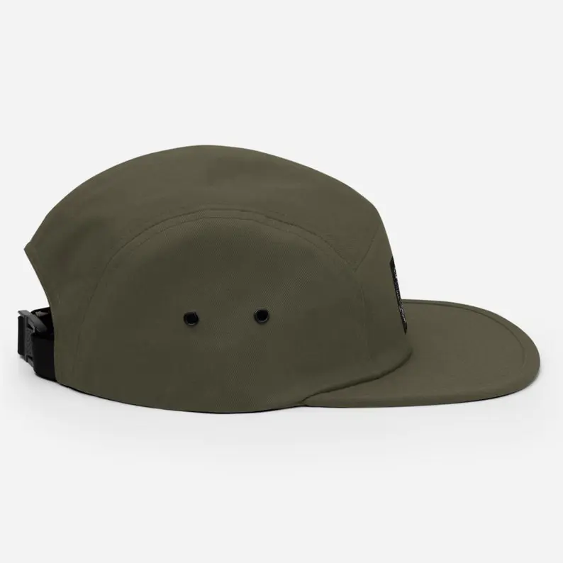 Custom Woven Patch Logo 5 Panel Camper Caps Vietnam Made Flat Brim Running Hat For Casual Outdoor Brand Promotion Streetwear L01 5