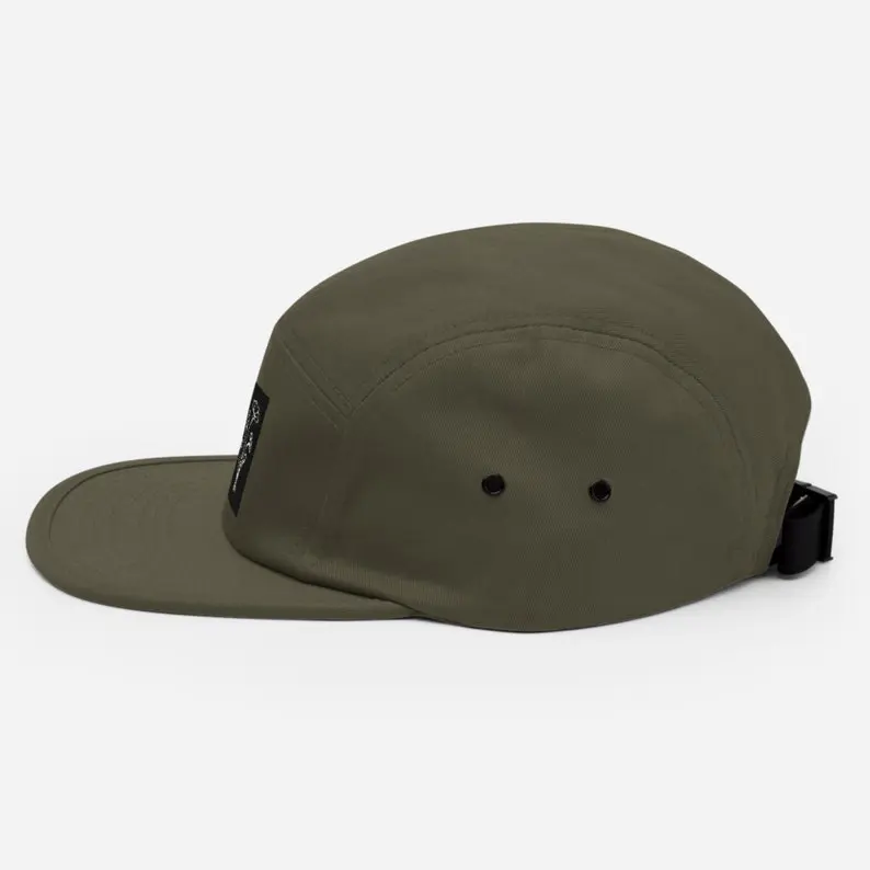Custom Woven Patch Logo 5 Panel Camper Caps Vietnam Made Flat Brim Running Hat For Casual Outdoor Brand Promotion Streetwear L01 6