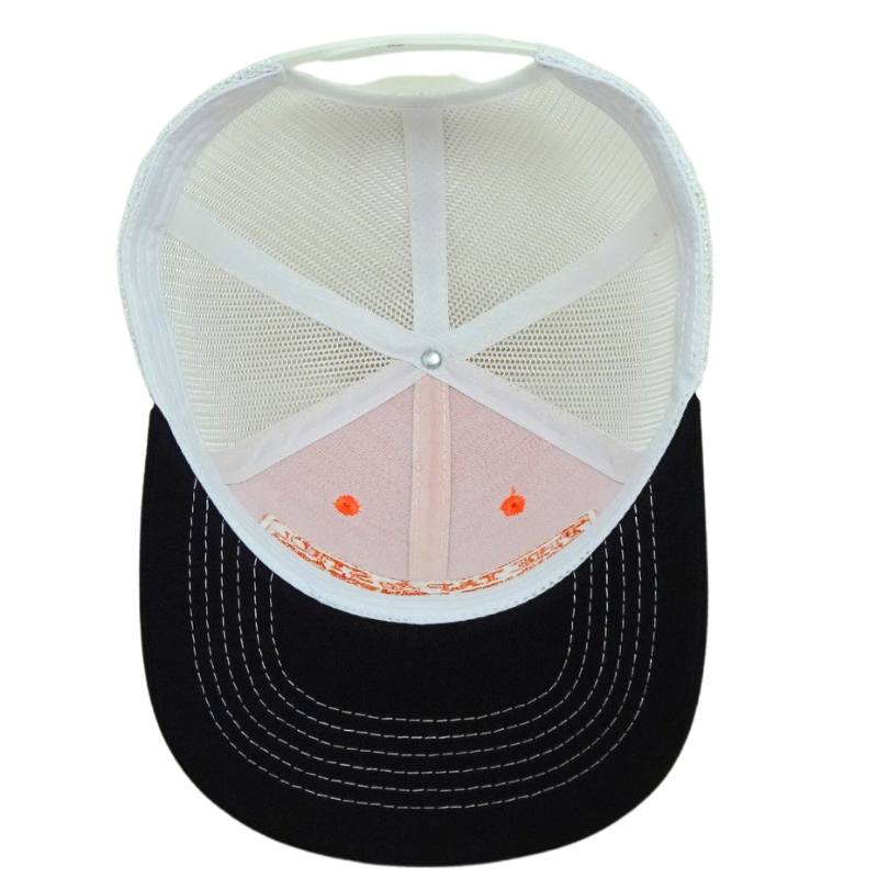 Custom Woven Patch Logo Mesh Back Trucker Hats 6 Panel Mid Profile Slightly Curved Brim Adjustable Caps Vietnam OEM Factory 5