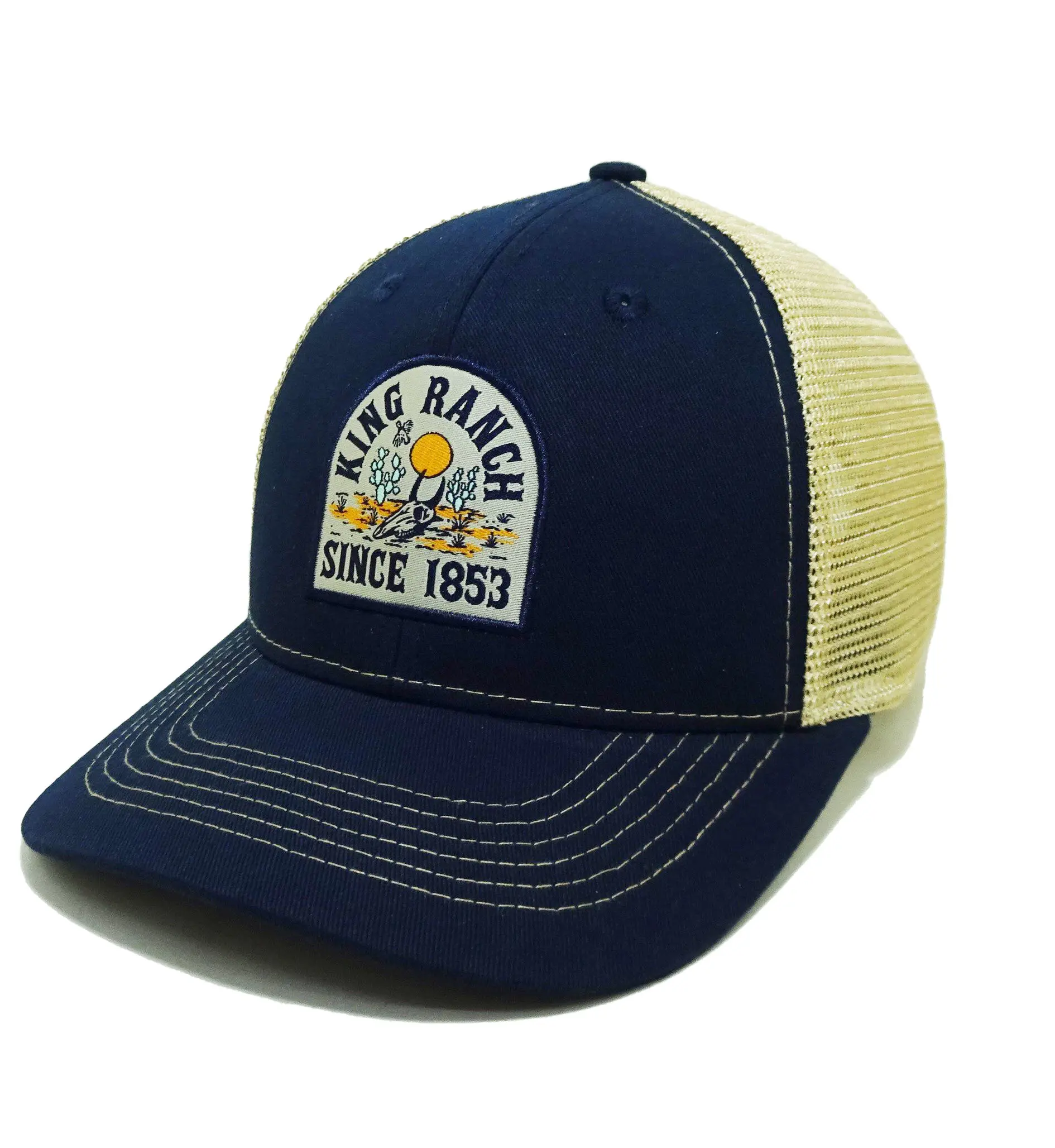 Custom Woven Patch Logo Slight Curvel Brim Trucker Hats Promotional Brand Caps in Vietnam Factory  6 Panel Ricahrdson 112 Form 2
