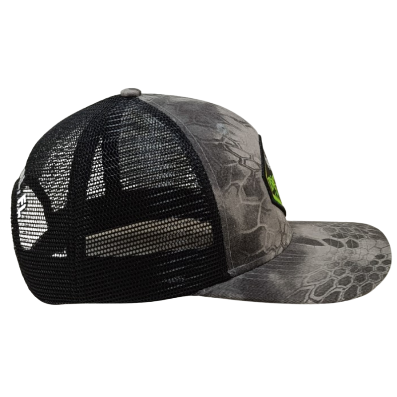 Custom Woven Patch Mesh Back Trucker Hat Vietnam Made Camouflage Style High Quality Gorras Curved Text Caps Outdoor Hunting L01 3