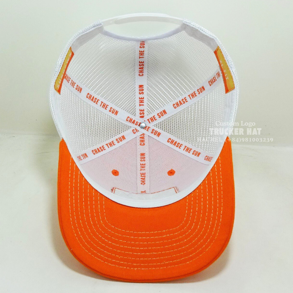Custom Woven Patch R 112/Y 6006 Trucker Hats 6 Panel Slightly Brim Inner Printed Tapes For Brand Men Women Give Away Vietnam OEM 6
