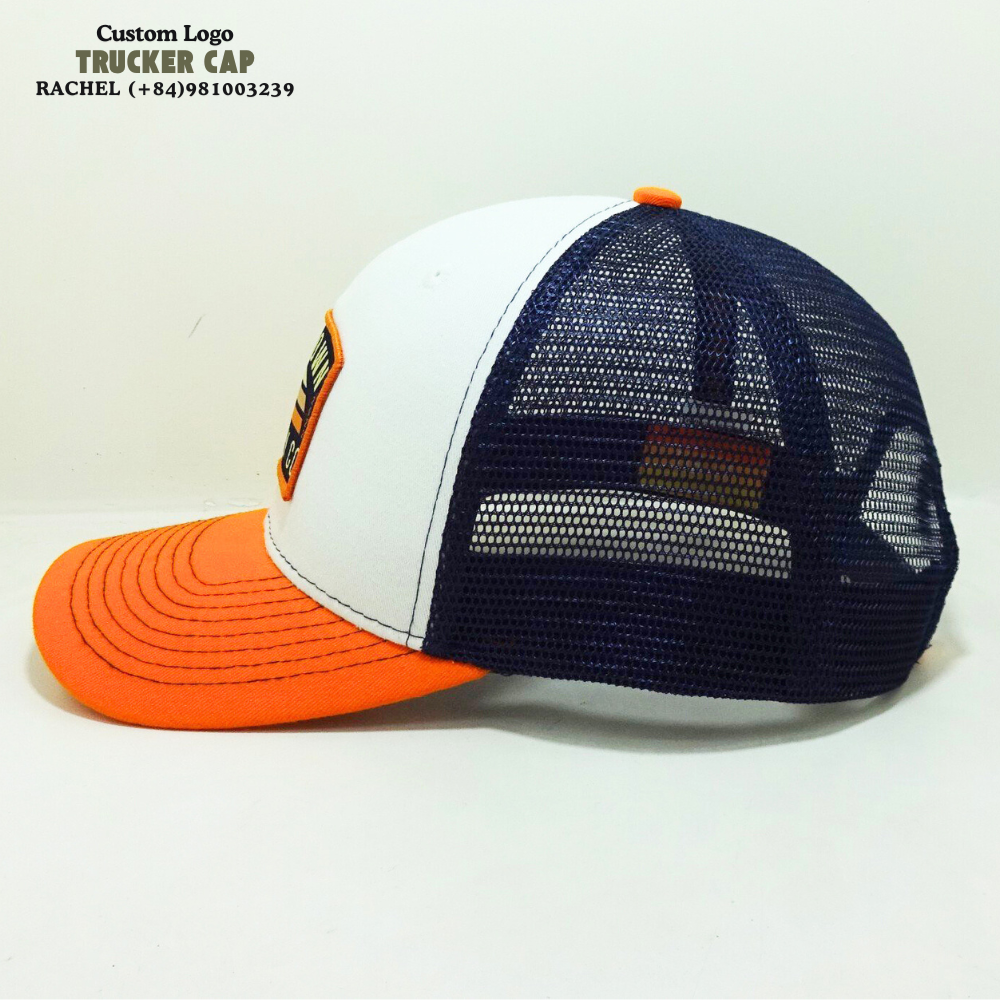 Custom XL Trucker Hats 6 Panel Embroidered/Woven Patches Gorras Structured Caps Mixed Three Color Fully Inner Tapes Snapback OEM 4