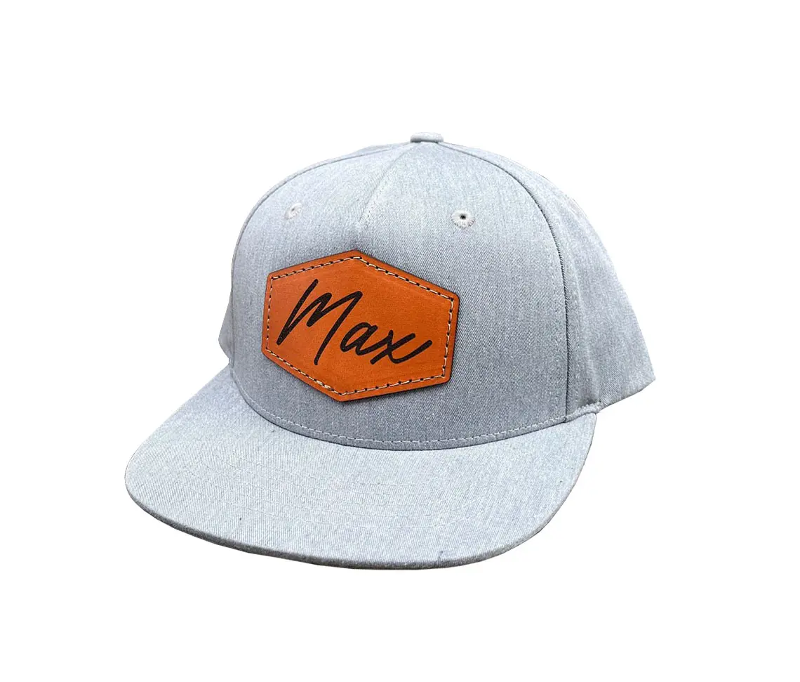 Custom Youth Classic Snapback Hat Leather Patch Logo Kids Size Vietnam Factory Trucker Hat Brand Sublimated Logos 2