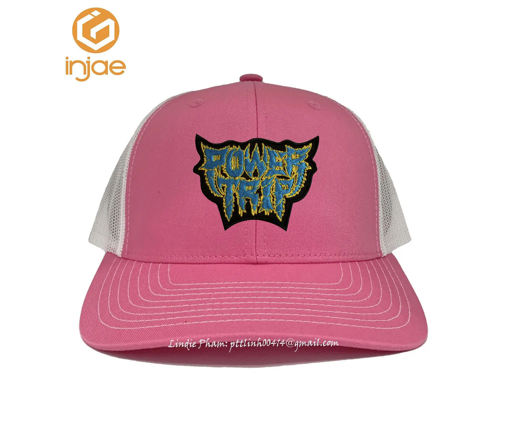 Customize High Fashion High Quality Trucker Hat Pink Color Promotional Sports Cap for Unisex in Vietnam Factory 1