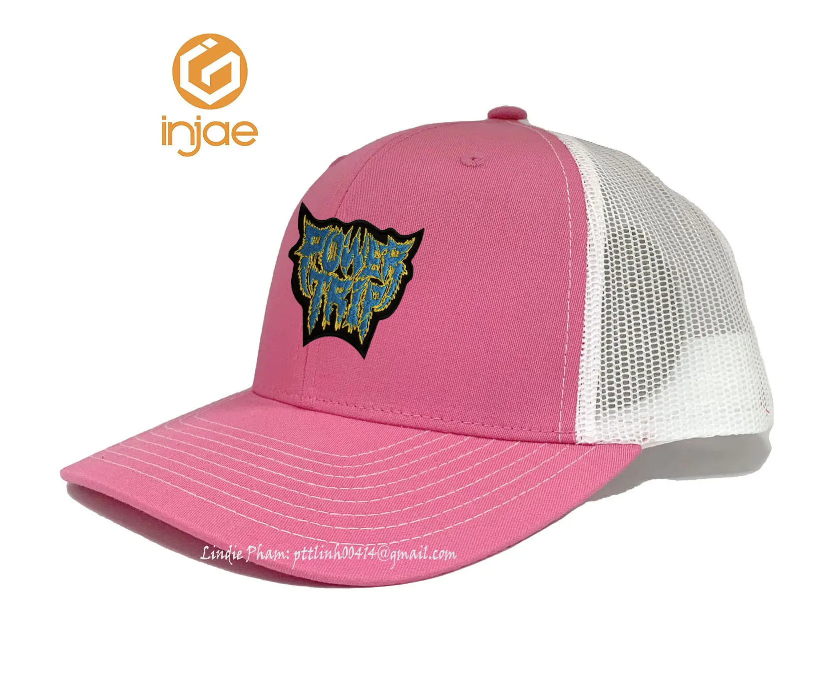 Customize High Fashion High Quality Trucker Hat Pink Color Promotional Sports Cap for Unisex in Vietnam Factory 2