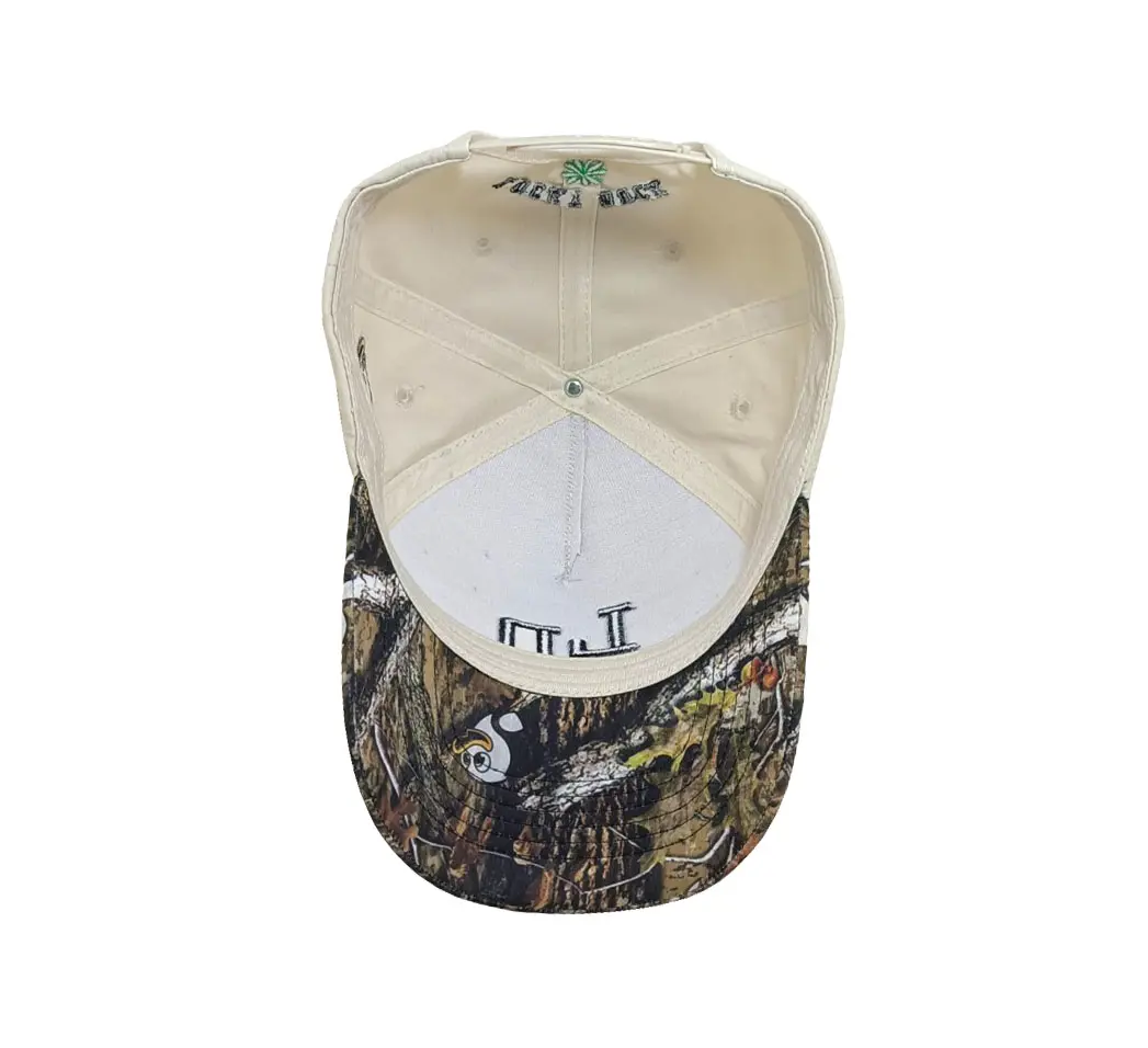 Customize High Fashion Two Tone Camo Baseball Cap Embroidery Logo Adjustable UV Protection Wholesale Sports Cap for Unisex 6