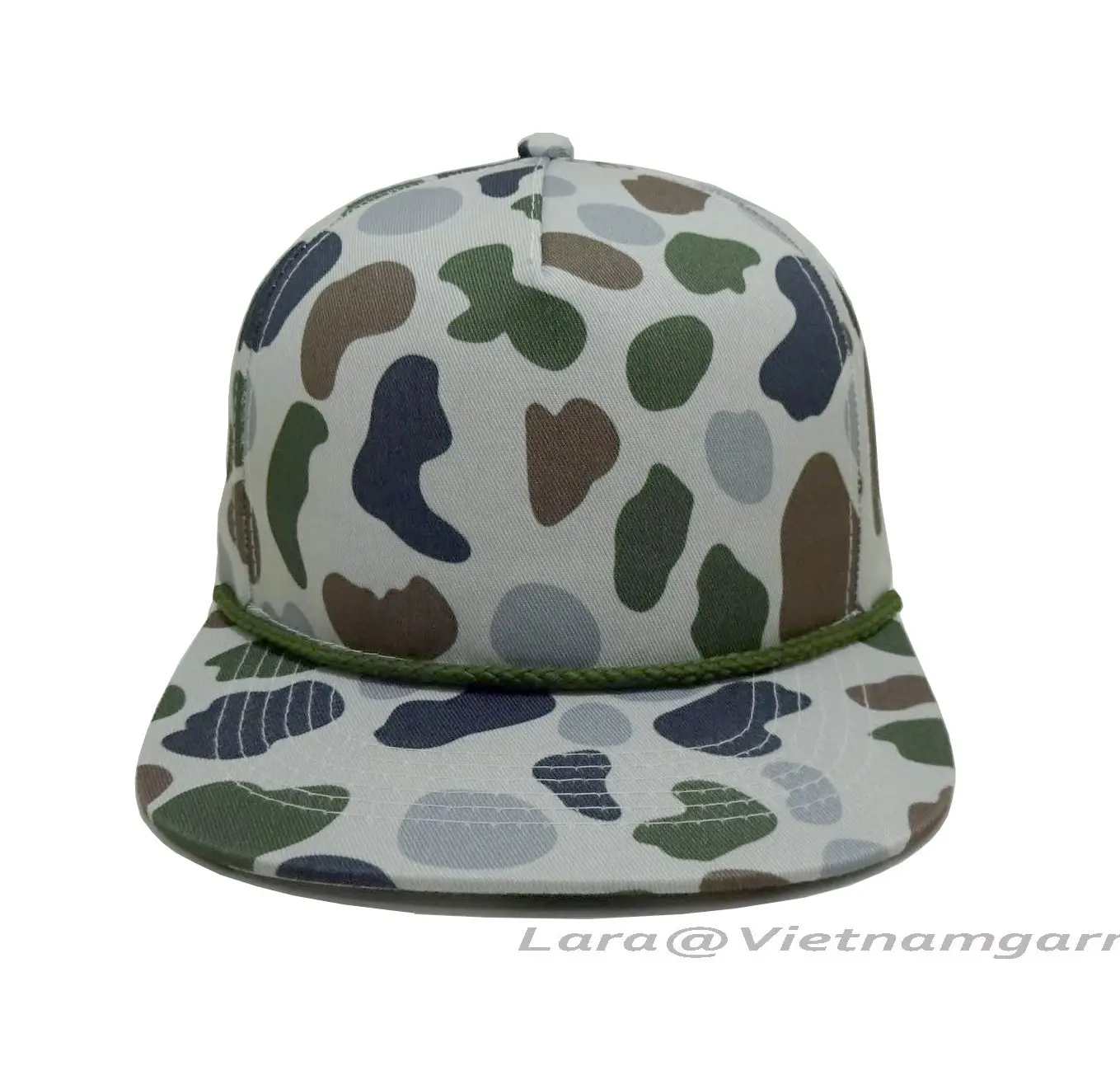 Customized Camo snapback Caps Vietnam Factory High Quality Hat Free Sample Cost Custom Logo Design Baseball Flat Bill 3