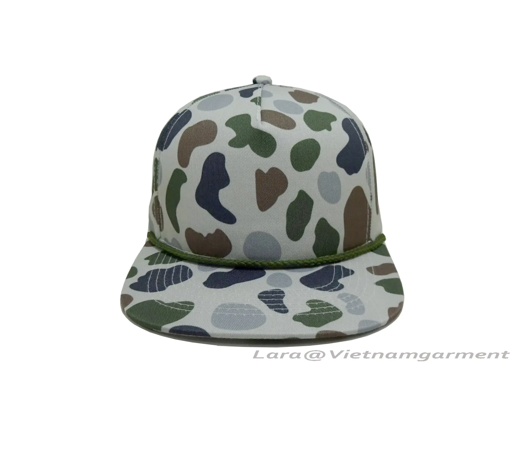 Customized Camo snapback Caps Vietnam Factory High Quality Hat Free Sample Cost Custom Logo Design Baseball Flat Bill 4