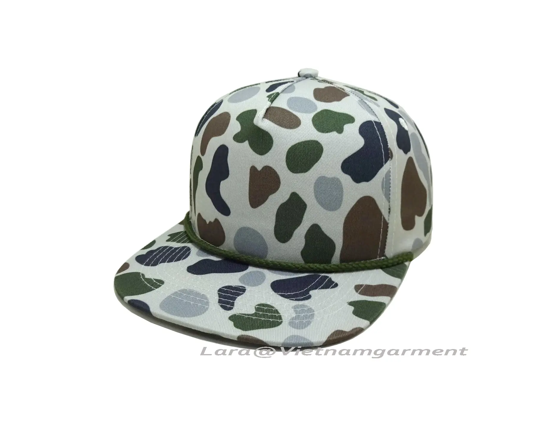 Customized Camo snapback Caps Vietnam Factory High Quality Hat Free Sample Cost Custom Logo Design Baseball Flat Bill 2