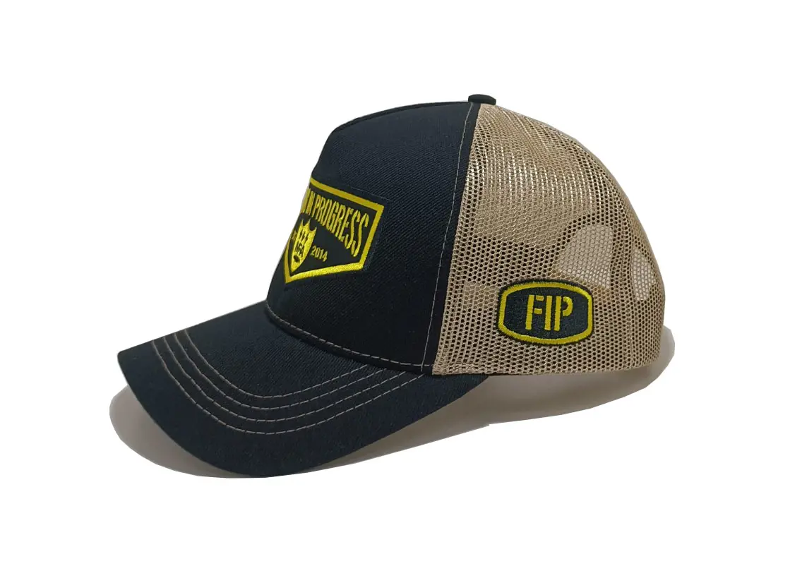 Customized Embroidered on Felt Patch Trucker Hats Custom Snapback Caps 5 Panels Custom Woven Patch Vietnam Promotional Hat 2