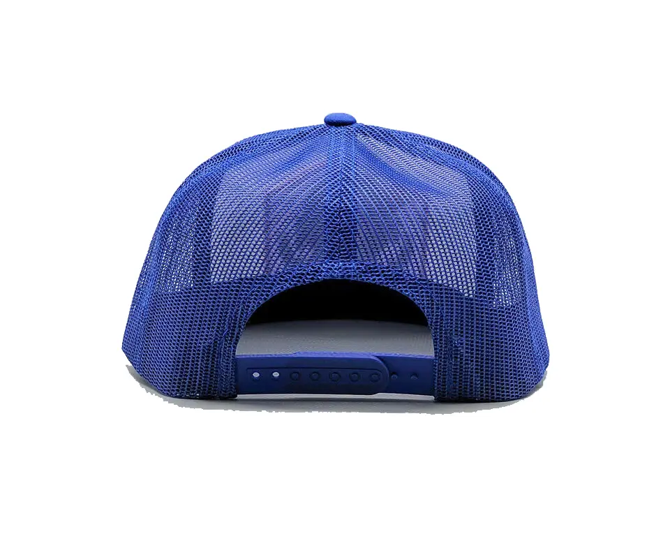 Customized Logo Cap for Man Hiphop Fashion 5 Panels Mix Blue and White Color Wholesale Promotional Trucker Hat Soft Headwear 6