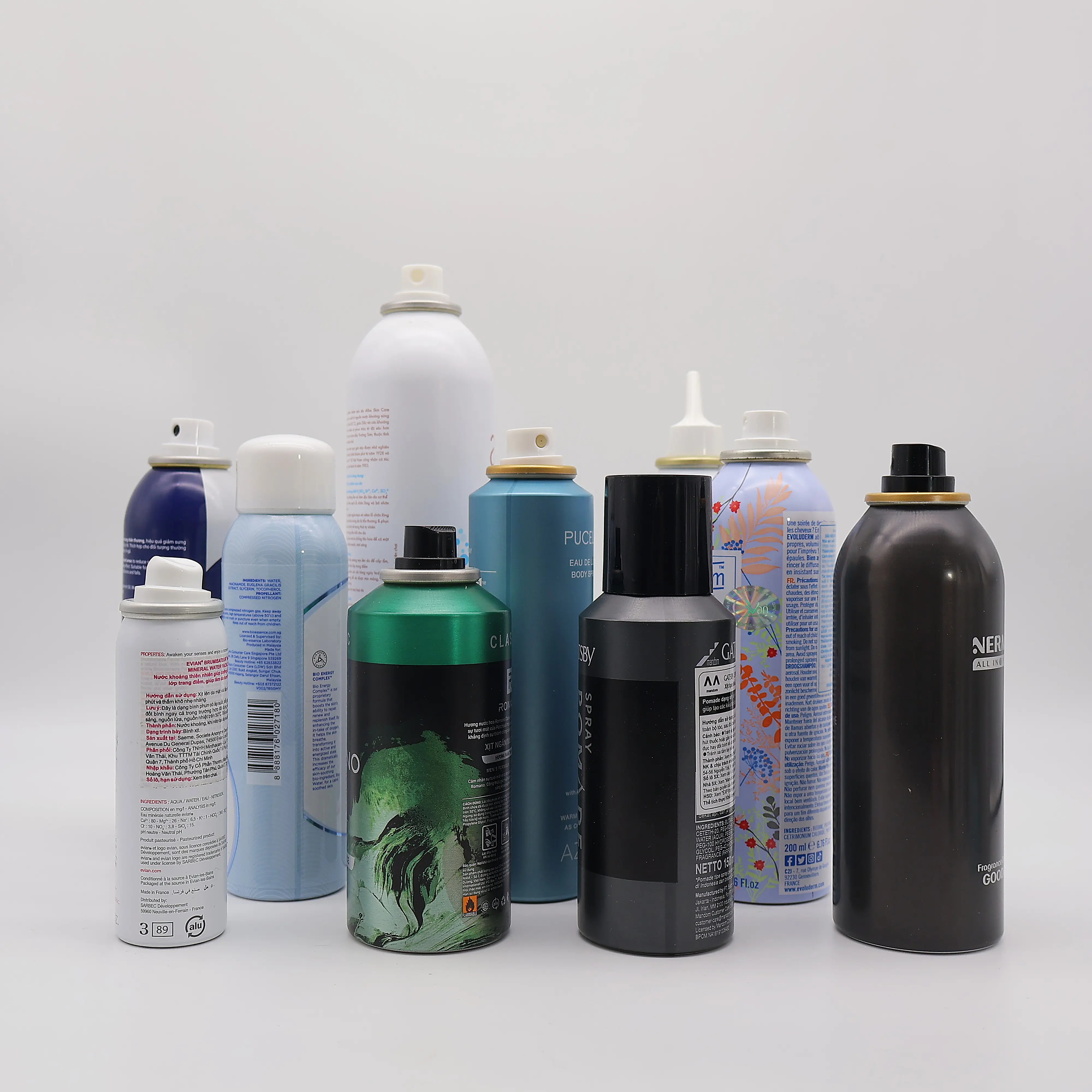 Customized Logo Premium Aluminum Aerosol Spray Can Premium Aluminum Aerosol Bottle Vietnam Manufacturer Factory Metal Bottle 3