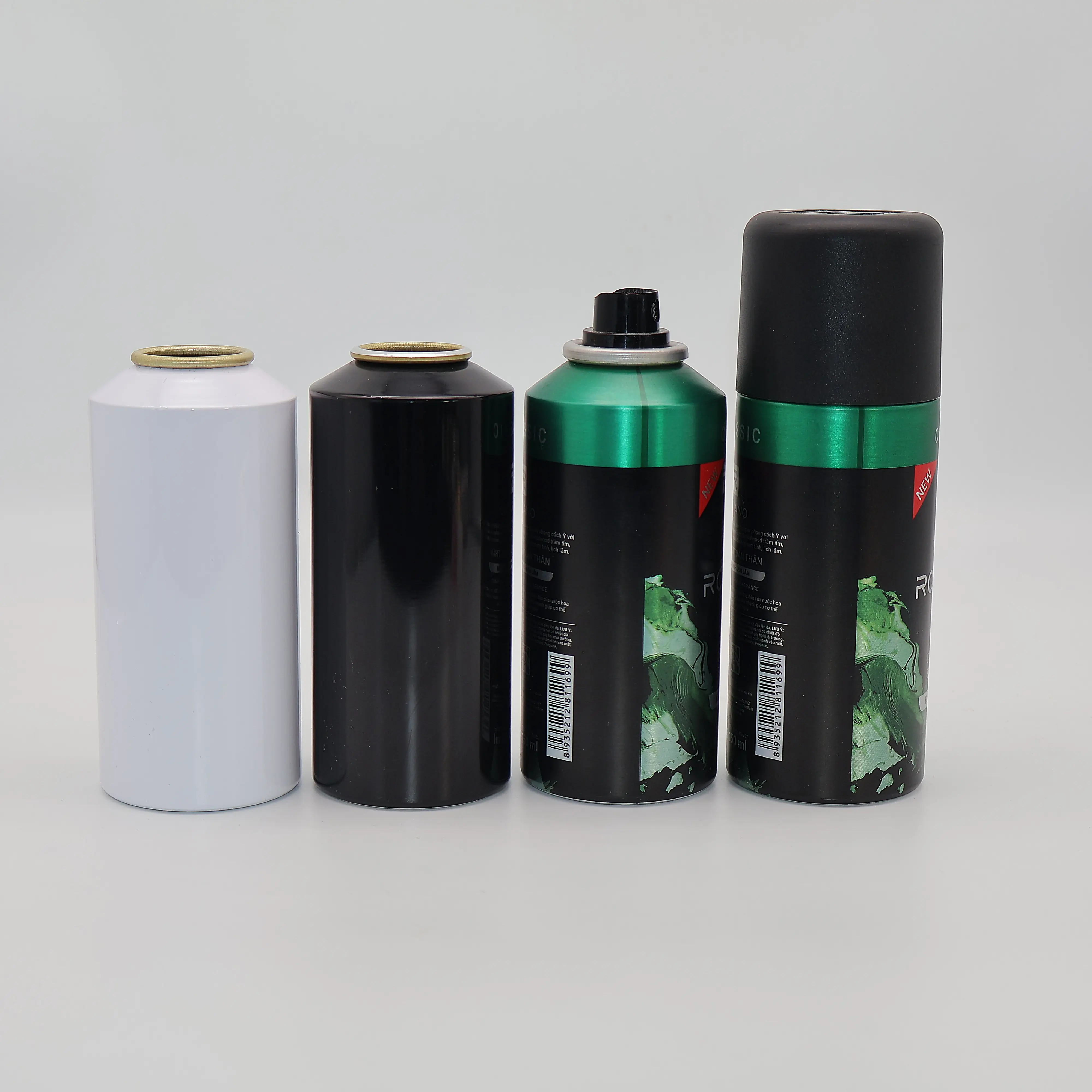 Customized Logo Premium Aluminum Aerosol Spray Can Premium Aluminum Aerosol Bottle Vietnam Manufacturer Factory Metal Bottle 4