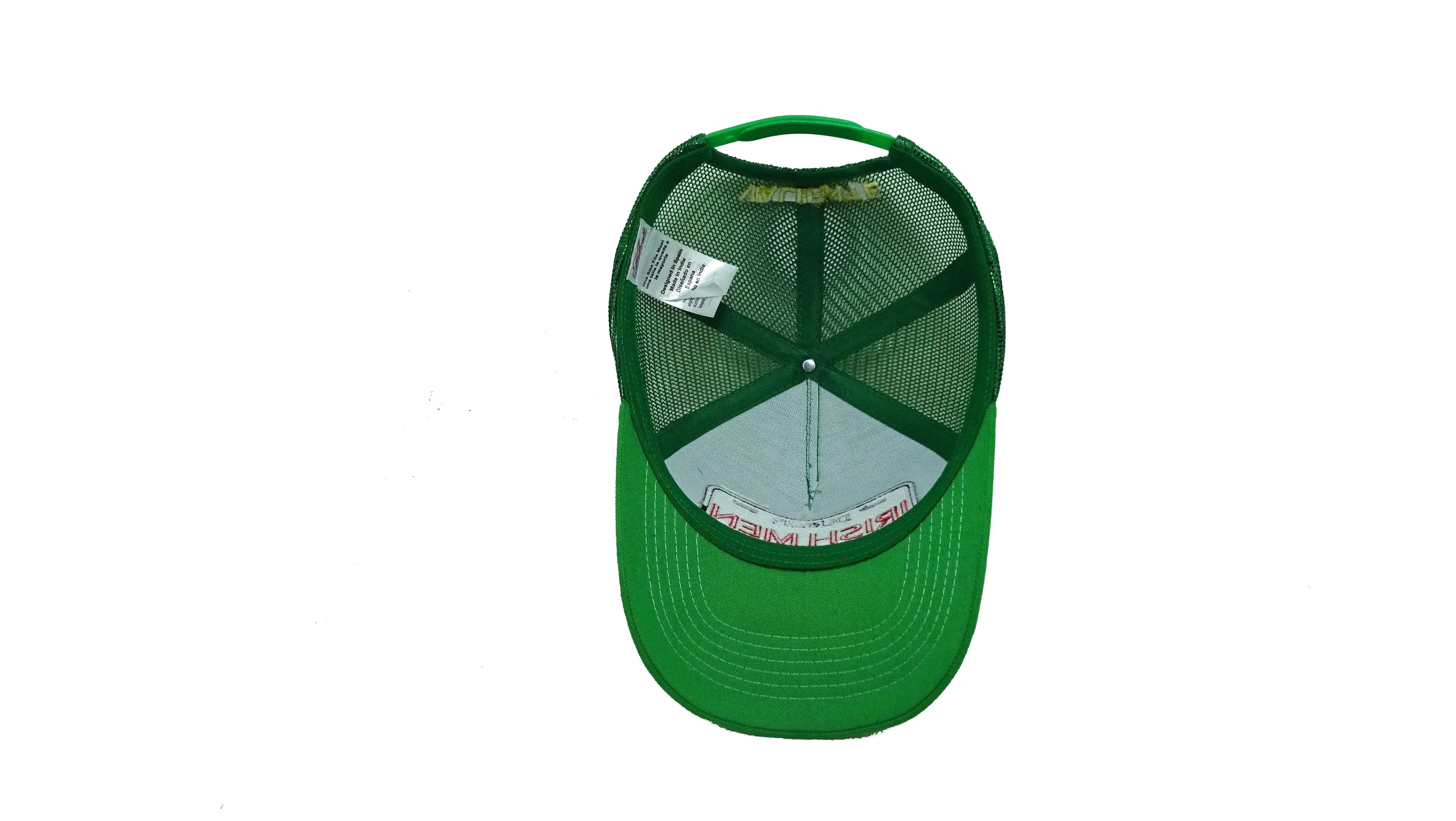 Customized Rishman Woven Patch Trucker Hats Custom Green Snapback Caps 5 Panels Custom Woven Patch Vietnam Promotional Hat 3