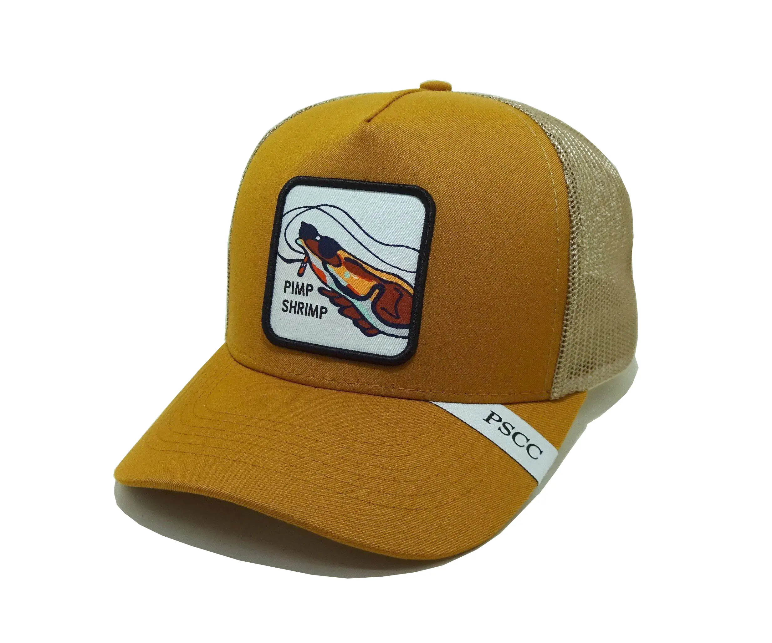Customized Woven Patch Trucker Hats Custom Snapback Caps 5 Panels Custom Woven Patch Vietnam Promotional Hat 2