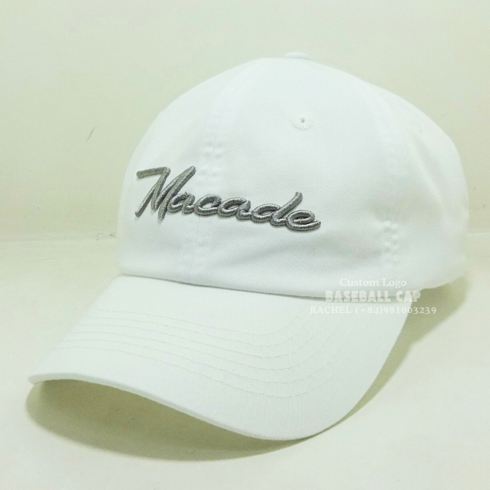 Dad Hat Baseball 6 Panel Semi Unstructured 3D Embroidered Logo Strapback European Styles For Team Give Away Vietnam For All Ages 3
