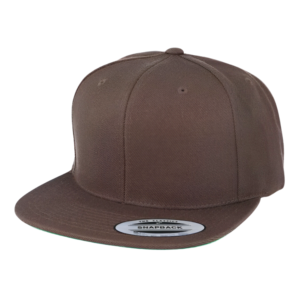 Dark Choco Y Classic Snapback 6 Panel Flat Brim High Profile Structured Caps Plastic Single Row Buckle Streetstyle Party Unisex 4