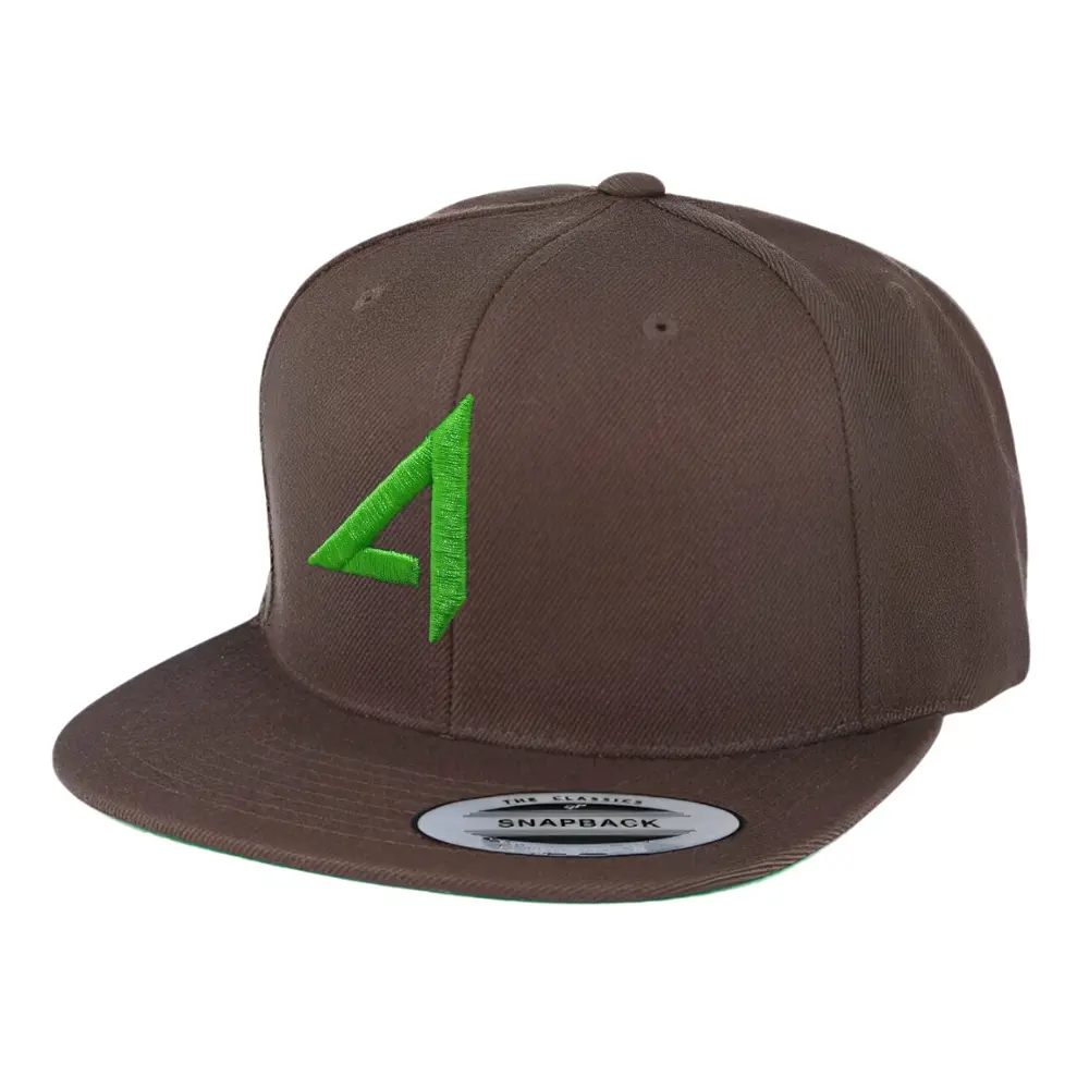 Dark Choco Y Classic Snapback 6 Panel Flat Brim High Profile Structured Caps Plastic Single Row Buckle Streetstyle Party Unisex 1