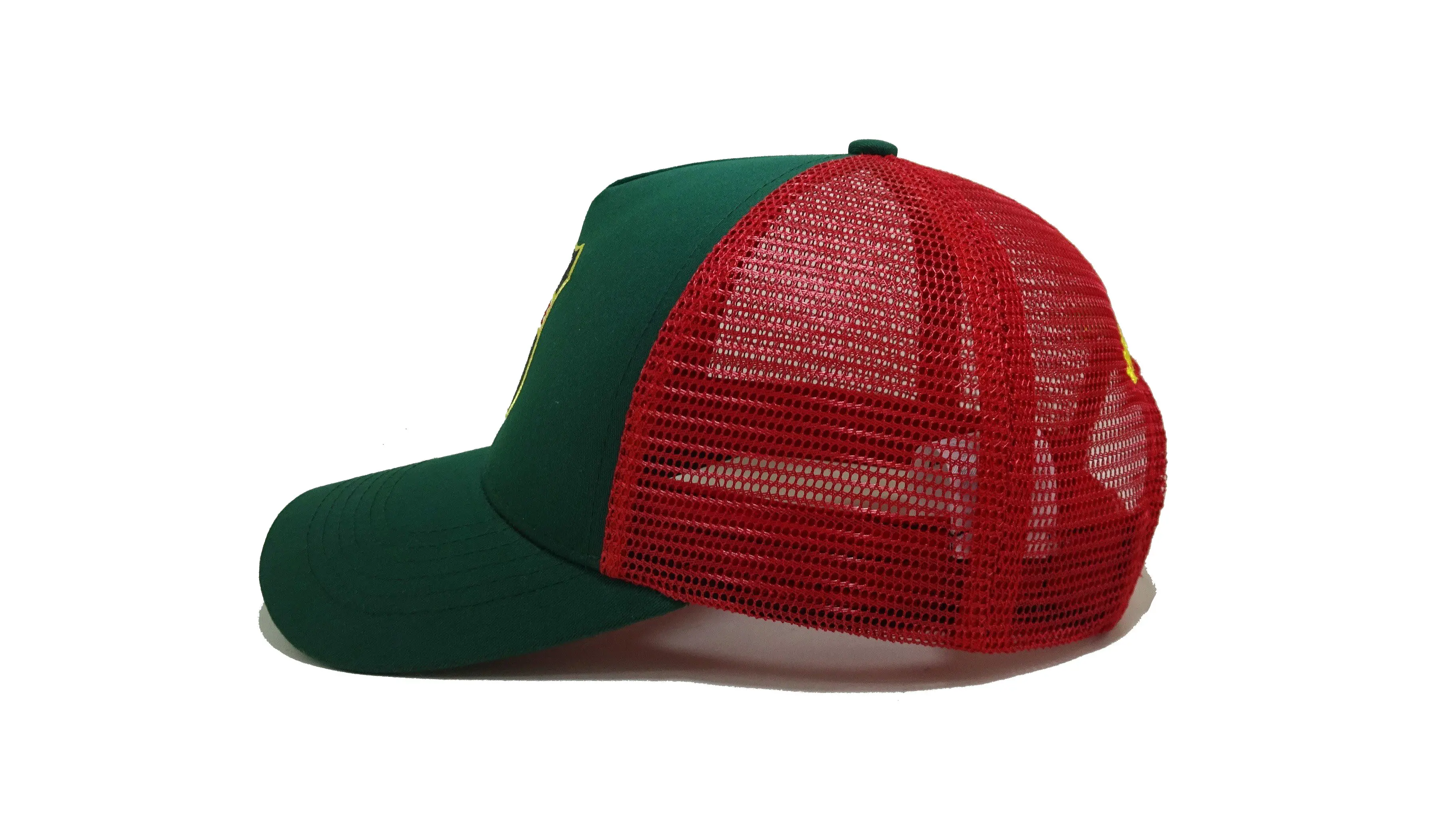 Dark Green Trucker hat 5 panel Embroidery Logo Custom Design Sport Hat For Business Vietnam Factory Support Sample Cost 3