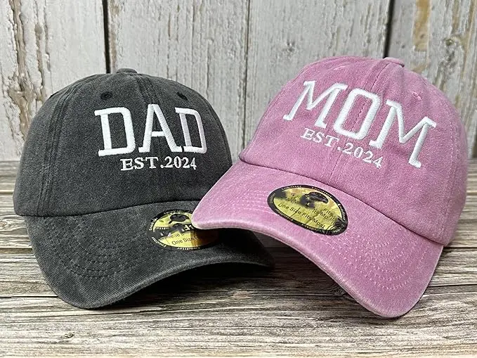 Denim Baseball Cap Hat With Print and Embroidery Logo Pink Gray Vintage Gorras Sports Women Baseball Caps Hats 2