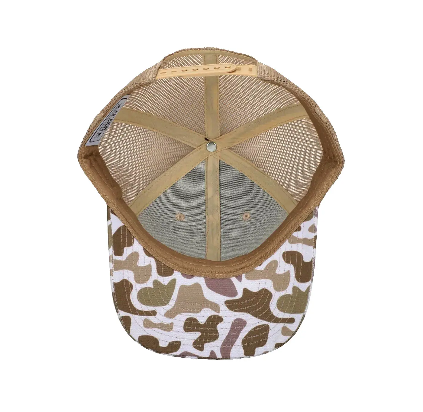 Desert Camo Custom Logo Wholesale Products Trucker Hat 6-Panel Curved Brim High Quality Promotional Sport Dad Cap Trucker Hat 5