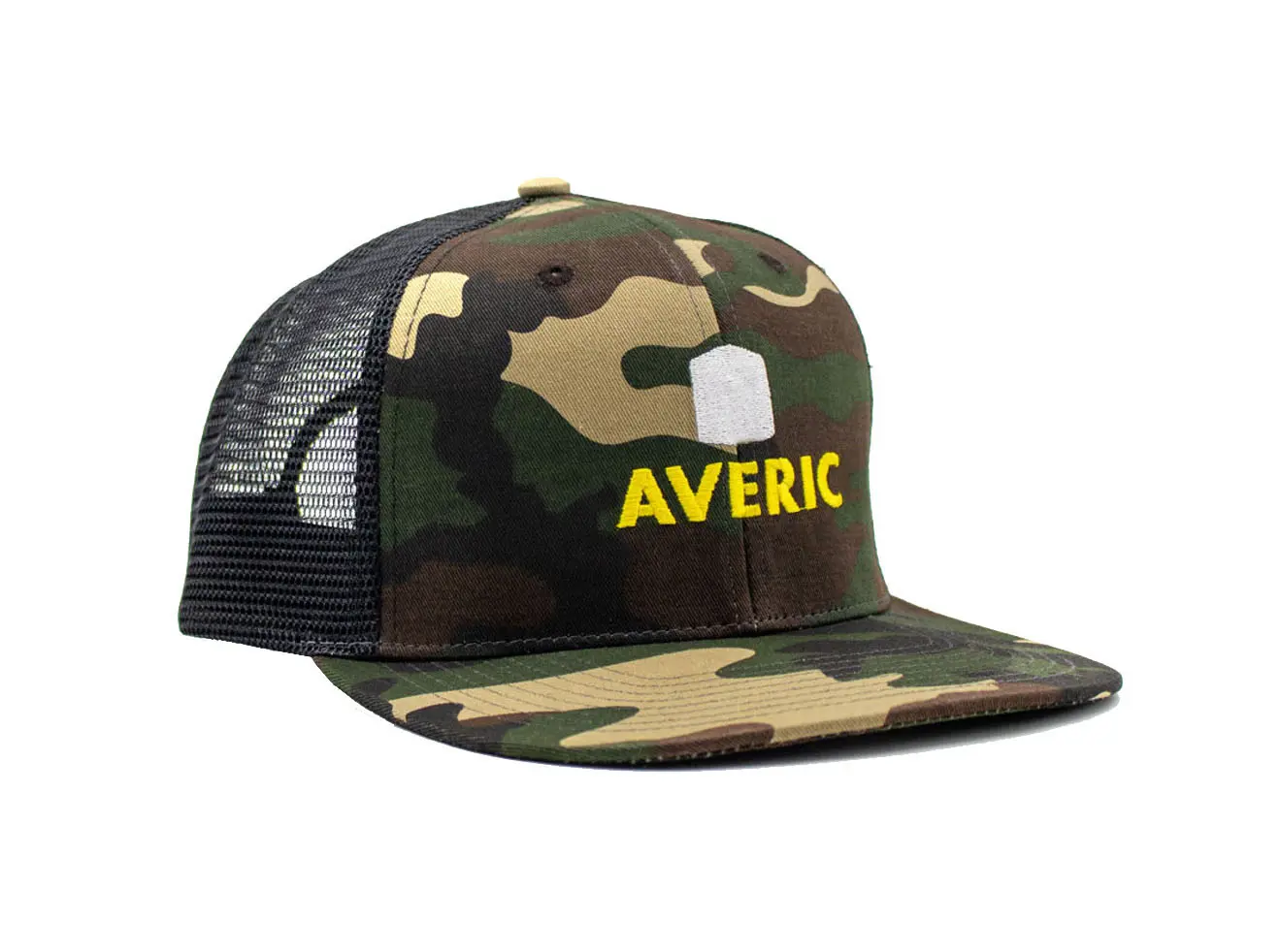 Digital Printing Camo Trucker Hat With Custom Logo High Quality Flat Brim Wholesale Promotional Sports Cap for Man Trucker Hat 3