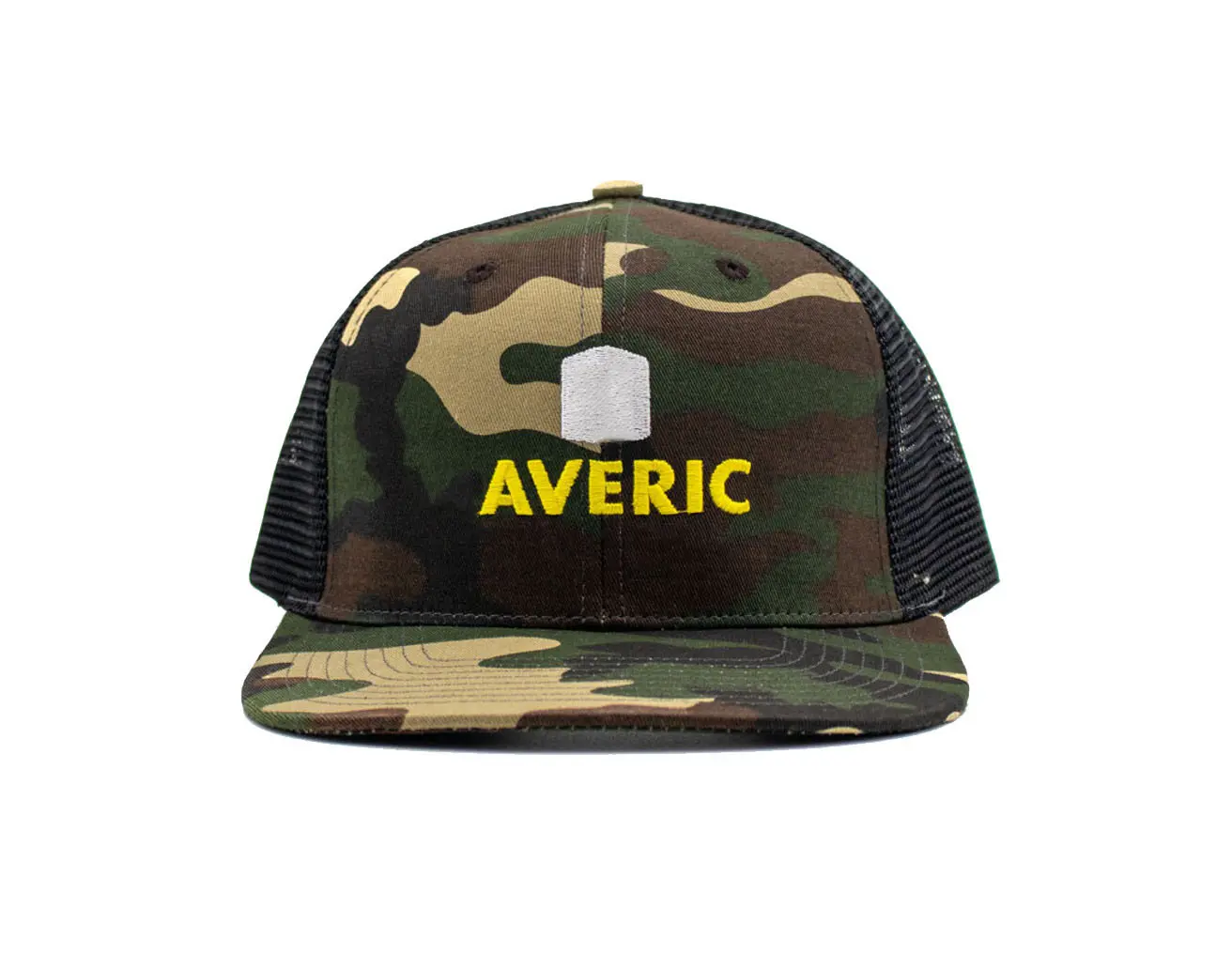 Digital Printing Camo Trucker Hat With Custom Logo High Quality Flat Brim Wholesale Promotional Sports Cap for Man Trucker Hat 1