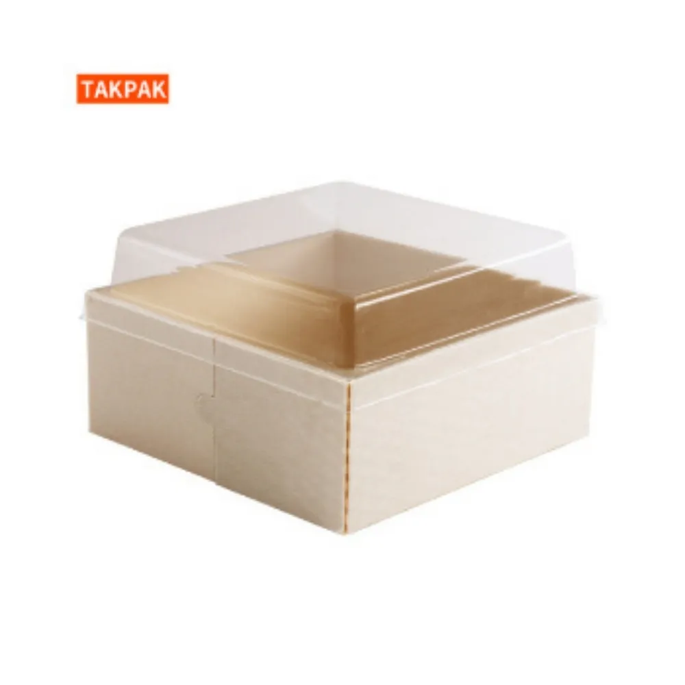 Biodegradable Food Packing Bakery Baking DIY Storage Boxes Square Wood Box For Food Packaging Takpak Brand Customized Service 4