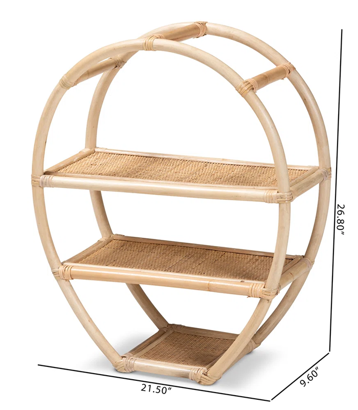 Durable rattan shelves Made In Vietnam Eco-friendly material used for Home decoration Storage shelf Wholesale 2