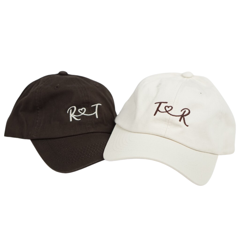 Embroidered Baseball Cap Unstructured Gorras Custom Couple Logo On Front Side Curved Brim Plastic Single Snapback Closure Unisex 2