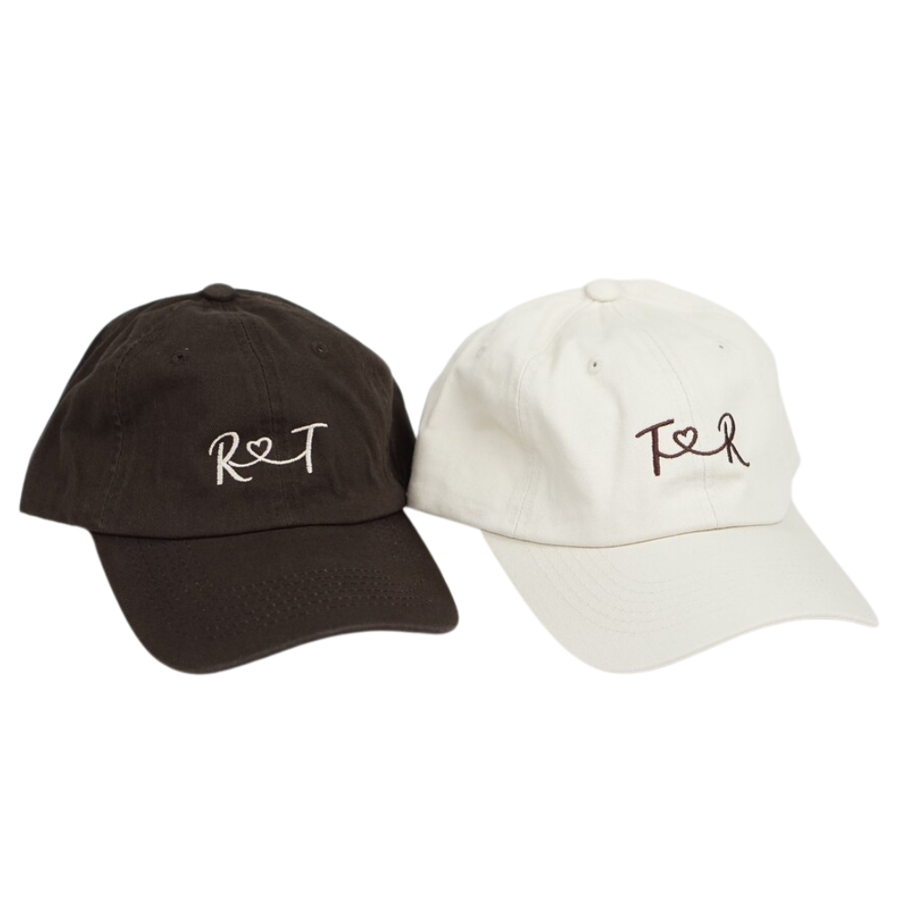 Embroidered Baseball Cap Unstructured Gorras Custom Couple Logo On Front Side Curved Brim Plastic Single Snapback Closure Unisex 3