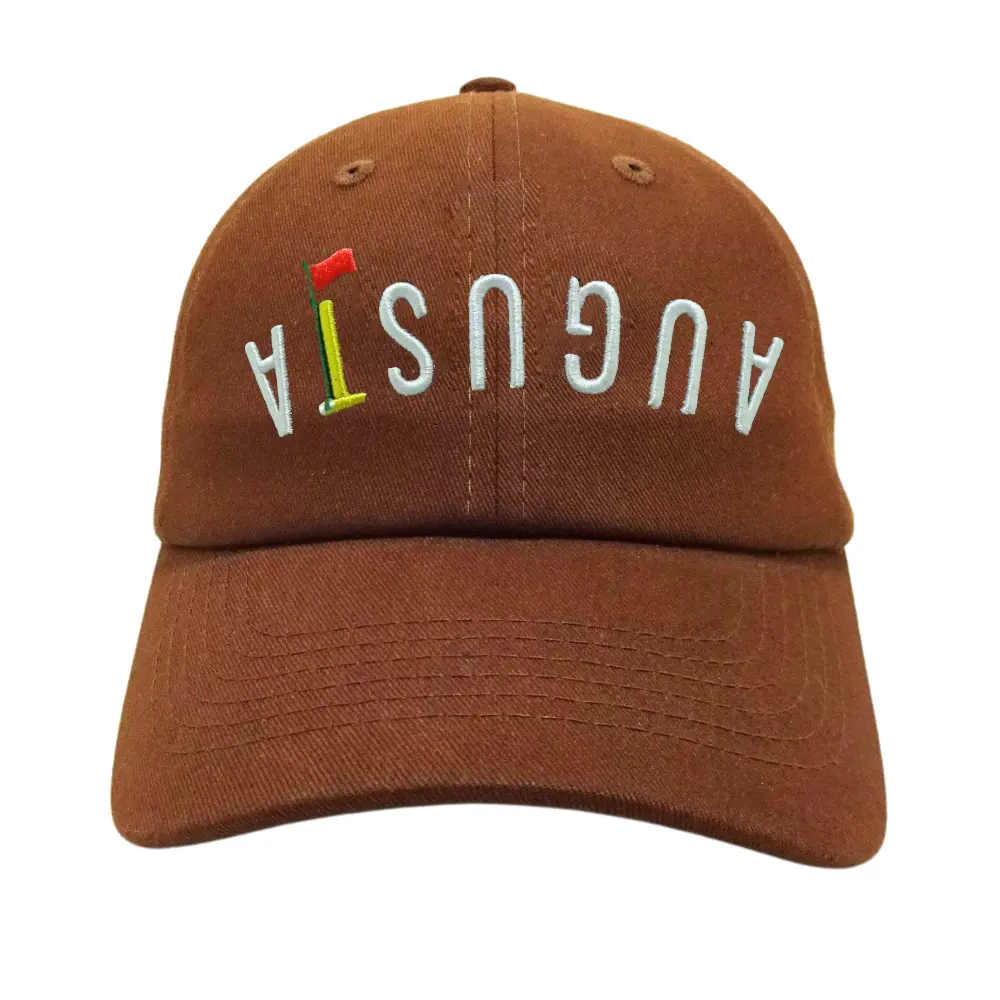 Embroidered Baseball Caps 6 Panel Brown Color Adjustable Metal Buckle for Man Woman for All Ages Hiking Ski Oudoors Event Unisex