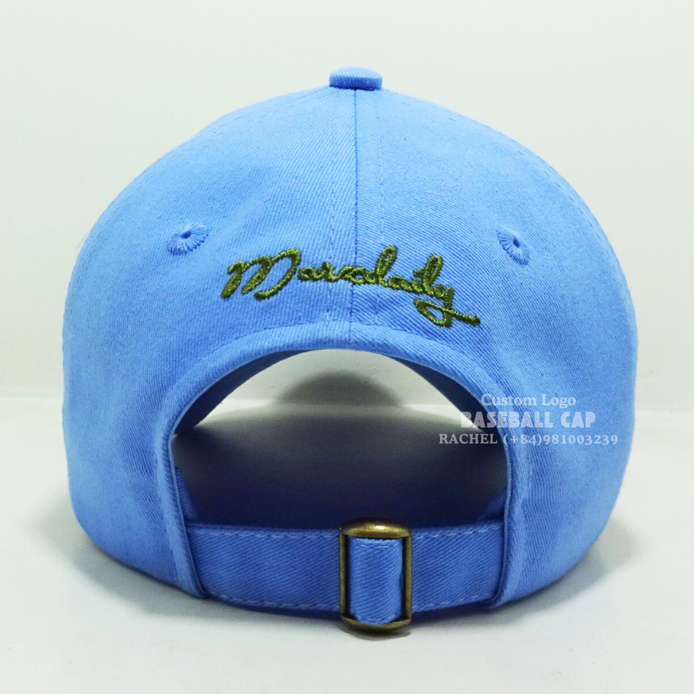 Embroidered Baseball Caps 6 Panel Gorras Soft Structured Custom Back Curved Part Adjustable Mental Slide Buckle Vietnam Headwear 6
