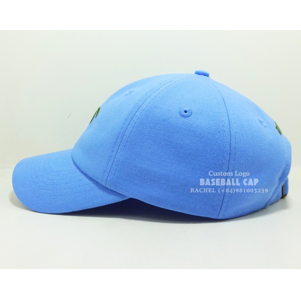 Embroidered Baseball Caps 6 Panel Gorras Soft Structured Custom Back Curved Part Adjustable Mental Slide Buckle Vietnam Headwear 3