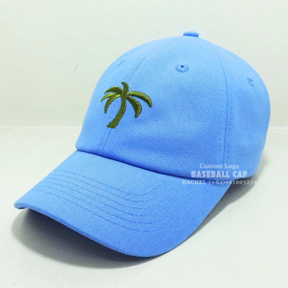 Embroidered Baseball Caps 6 Panel Gorras Soft Structured Custom Back Curved Part Adjustable Mental Slide Buckle Vietnam Headwear 2