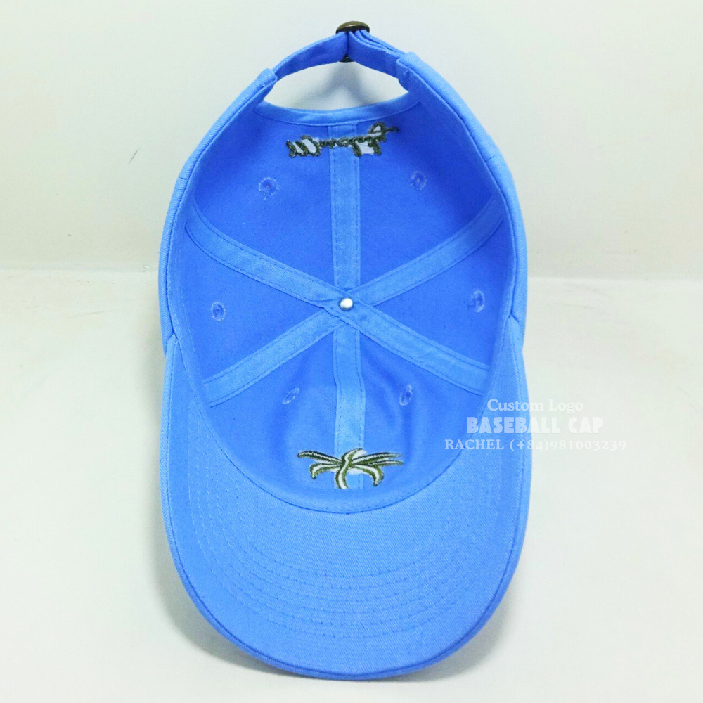 Embroidered Baseball Caps 6 Panel Gorras Soft Structured Custom Back Curved Part Adjustable Mental Slide Buckle Vietnam Headwear 5