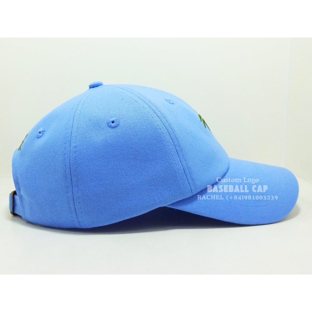 Embroidered Baseball Caps 6 Panel Gorras Soft Structured Custom Back Curved Part Adjustable Mental Slide Buckle Vietnam Headwear 4