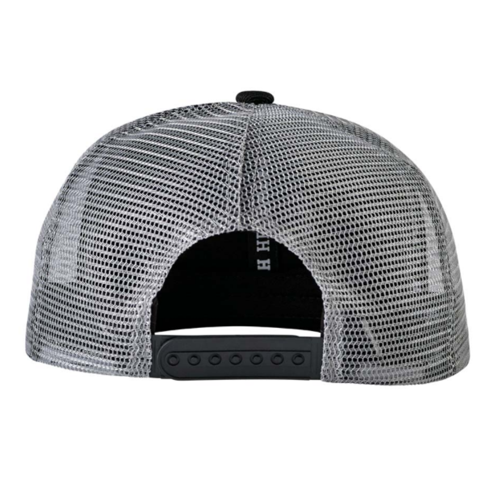 Embroidered Gray Trucker Hats 6 Panels Custom Brim And Eyelets Custom Inner Tapes Structured Caps Flat Brim Snapback Closure OEM 5