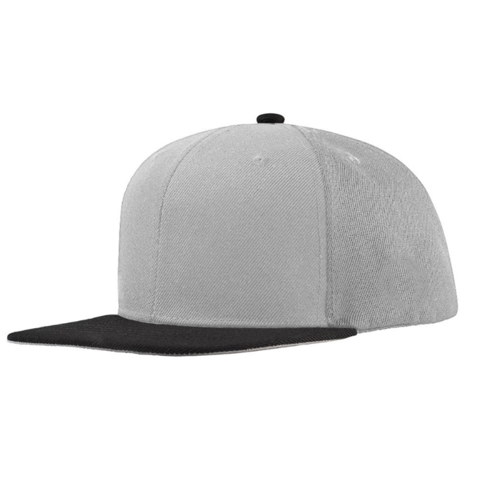 Embroidered Logo Patches 6 Panel Snapback High-Profile Flat Brim Gray/Black Structured Gorras Custom Button And Snapback Closure 4