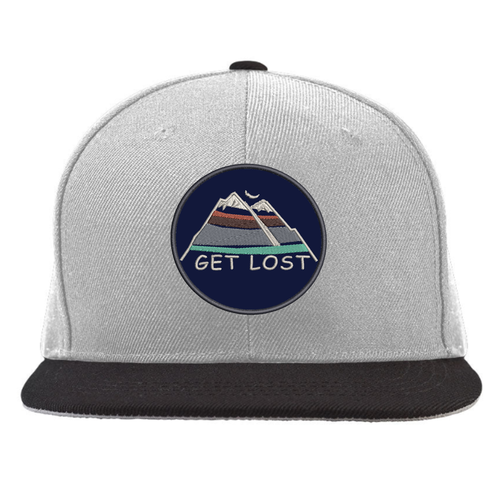 Embroidered Logo Patches 6 Panel Snapback High-Profile Flat Brim Gray/Black Structured Gorras Custom Button And Snapback Closure 2