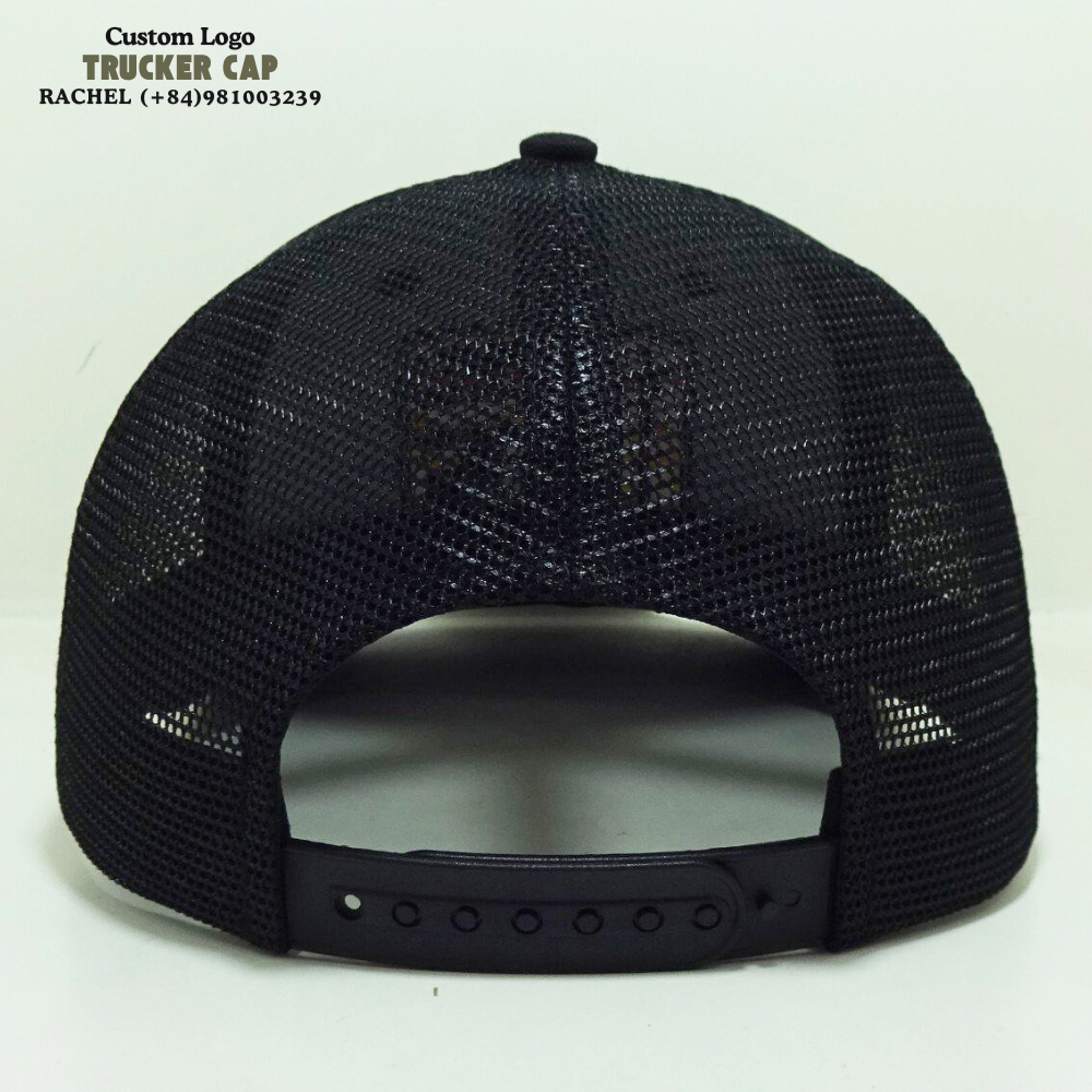 Embroidered Logo Patches Trucker Hats 6 Panel Gorras Structured Caps Whole Black Adjustable Snapback Closure Breathable Mesh 6