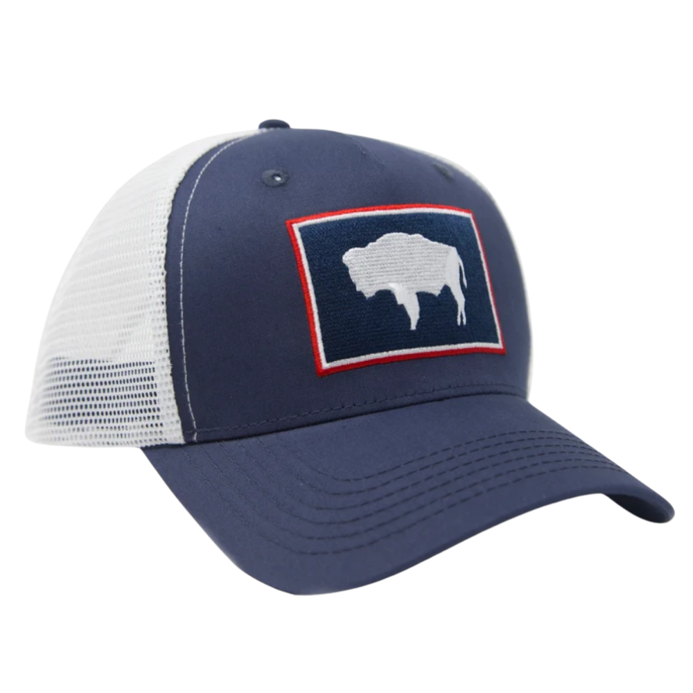 Embroidered Patch R 112FP/Y 6506 Trucker Hat Gorras 5 Panel Navy Blue/White Full Black Breathable Mesh Permacurv Visor Snapback 3