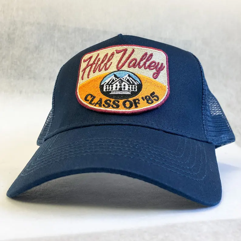 Embroidered Patch Trucker Hat Vintage Style Vietnam Made Cap Adjustable Plain Mesh Back For Hunting Casual Brand Promotion L01 2