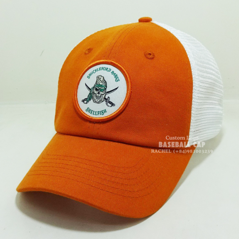 Embroidered Patches Baseball Trucker Hats 6 Panel Red/White Structured Caps Curved Brim Adjustable Snapback Closure Promotions 2