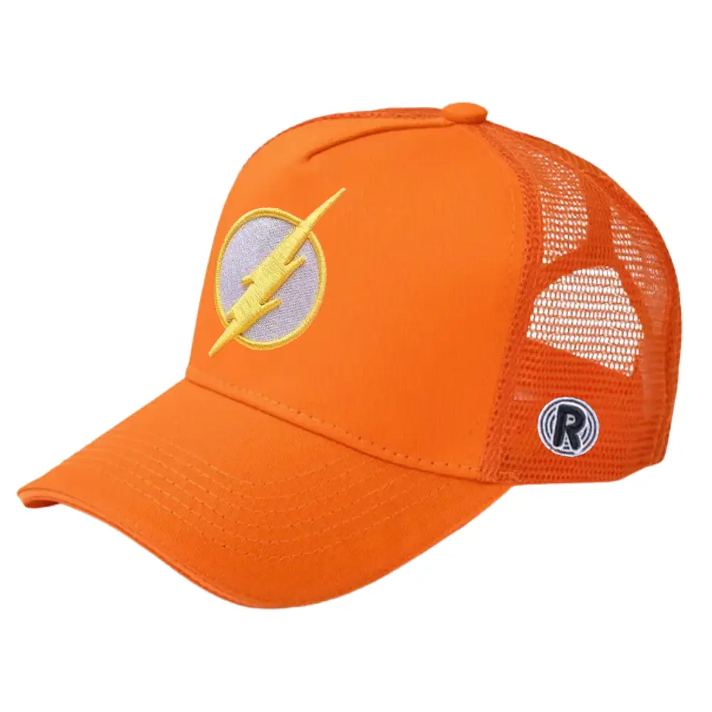 Embroidered Trucker Hat 5 Panel Gorras Custom Pattern on Front and Left Side Breathable Mesh Adjustable Snapback Cap for Outdoor 3