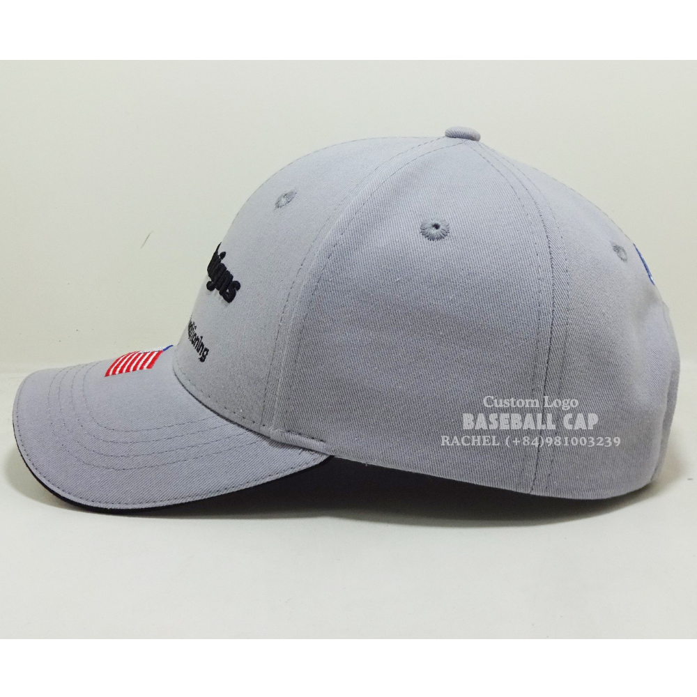 Embroidered Trucker Hats 6 Panel Curved Brim 6 Panel Structured Custom Bill And Sticker Velcro Curved Brim For Brand Promotions 3