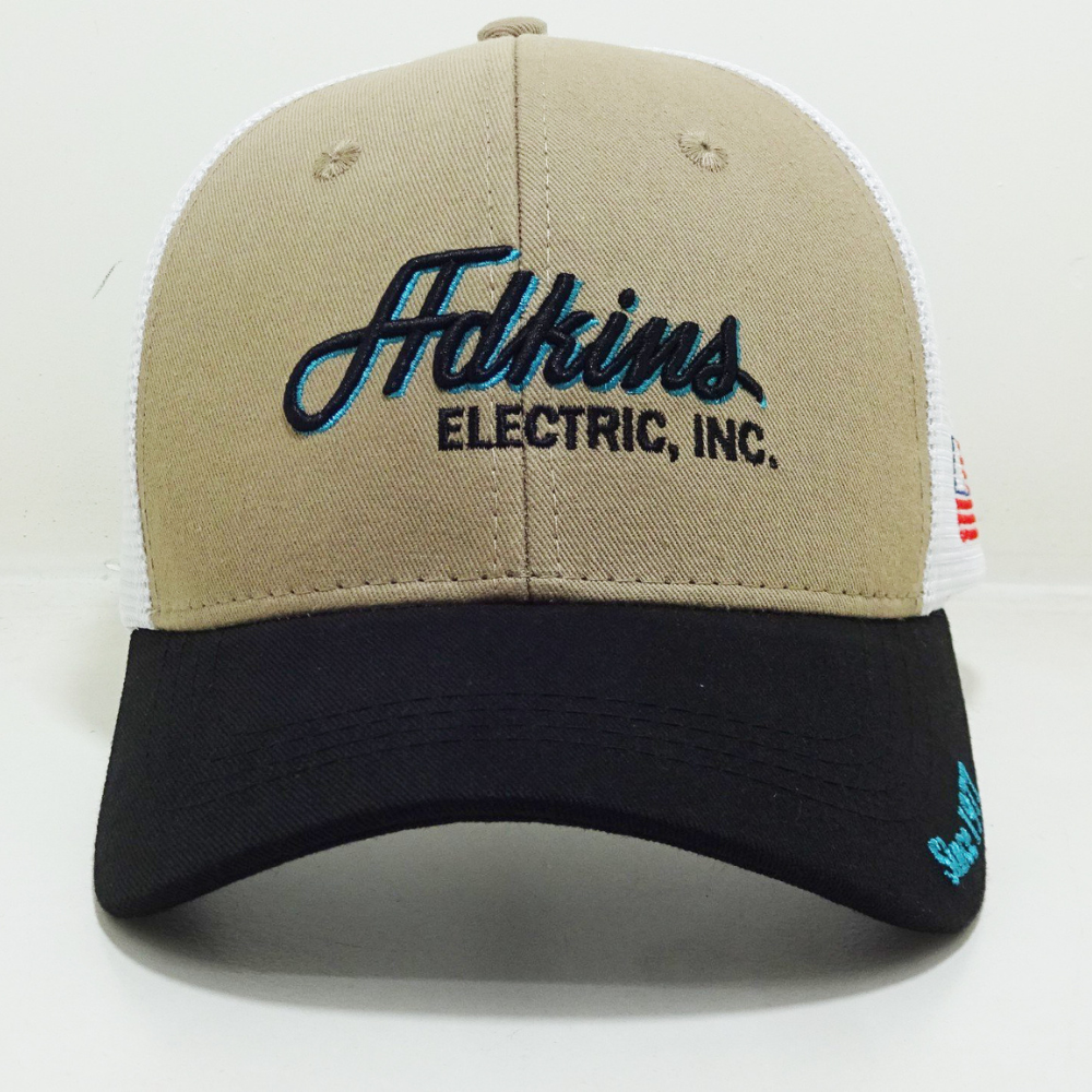 Embroidered Two-tone Baseball Caps 6 Panel Structured Hats Custom Eyelets Magic Sticker Velcro Adjustable Velcro Sporty Outdoors