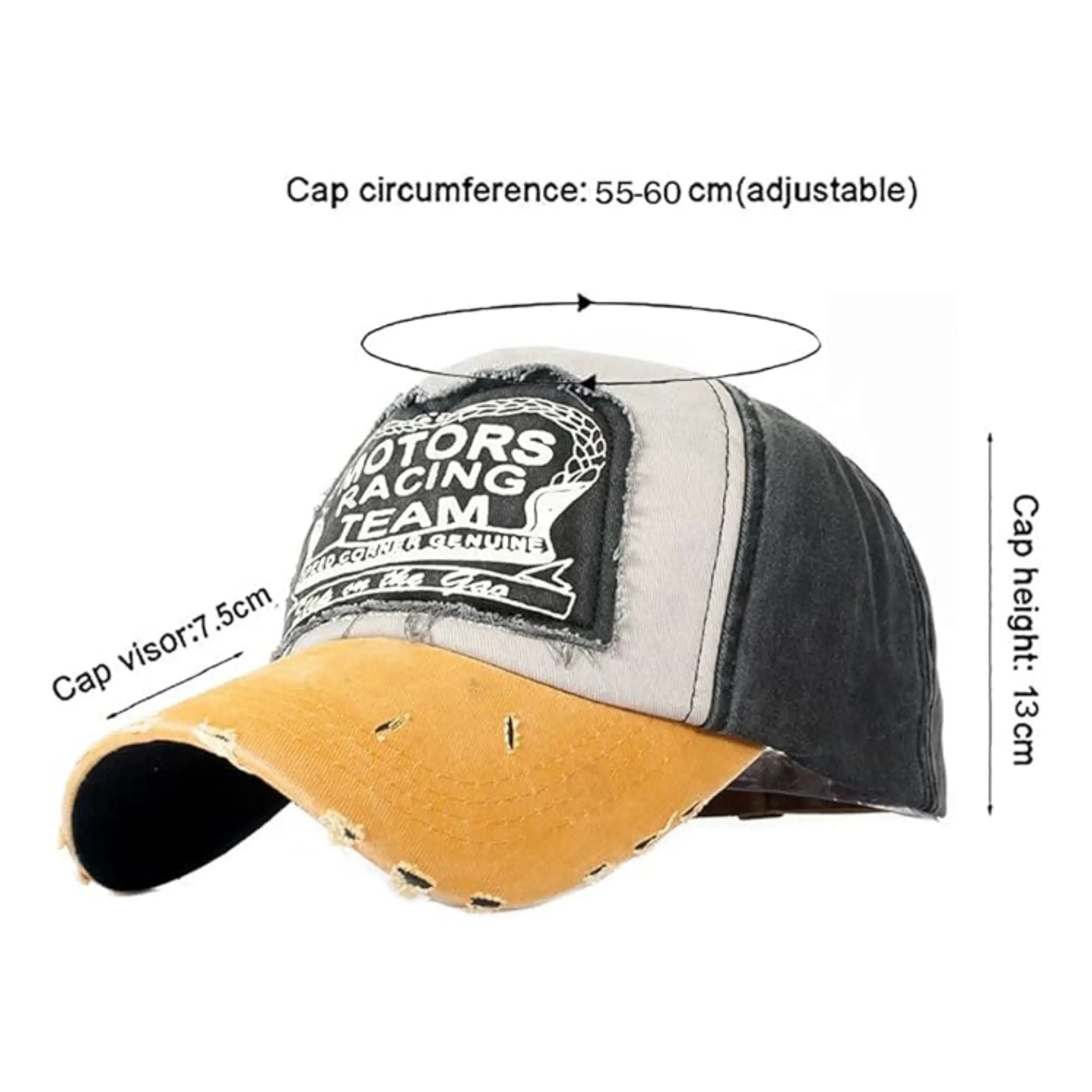 Embroidered Unstructured Baseball 6 Panel Cap Vintage Washed Distressed Baseball Cap With Buckle 2