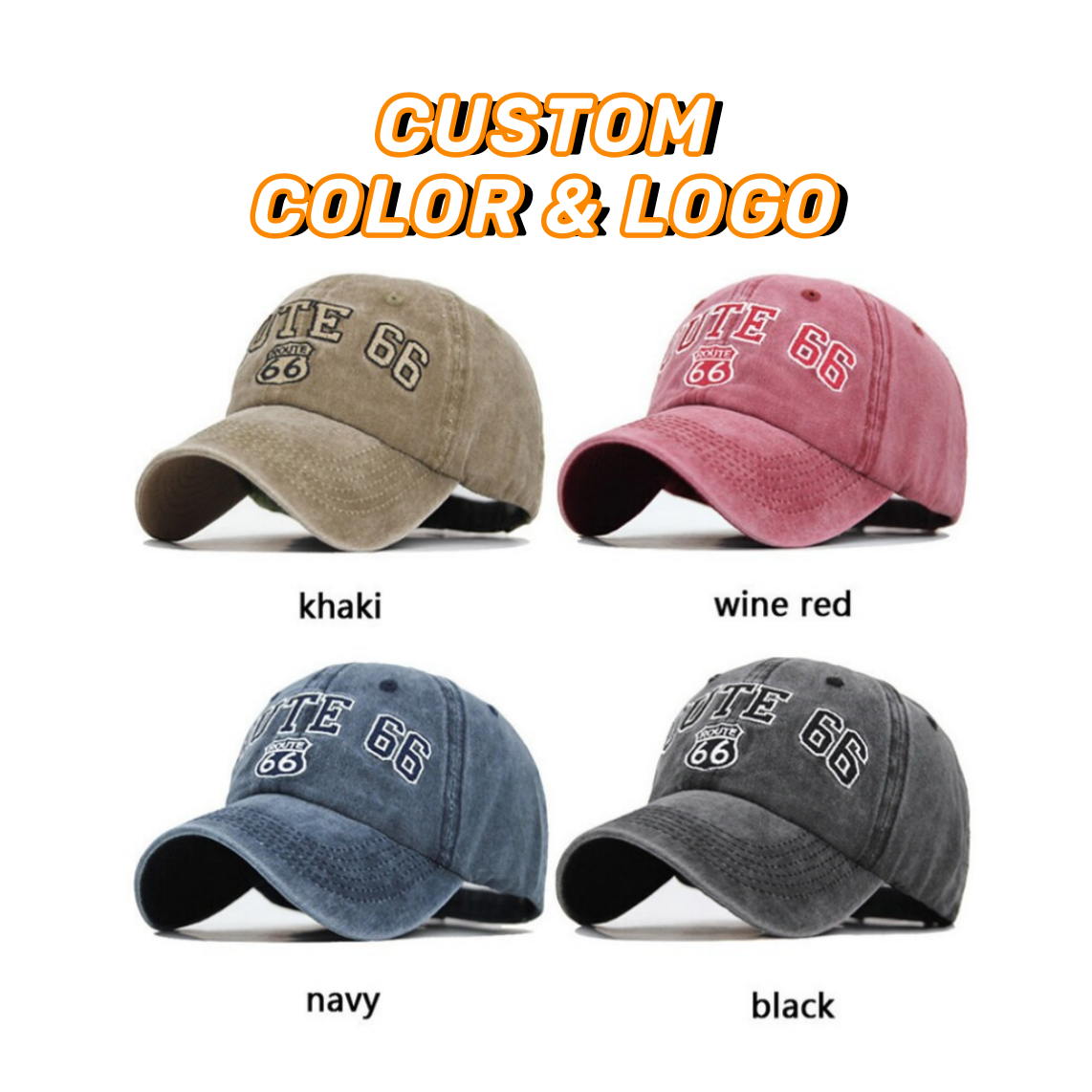Embroidery Letter Logo 6 Panels Baseball Cap High Quality Outdoor Adjustable Dad Hat for Man and Woman